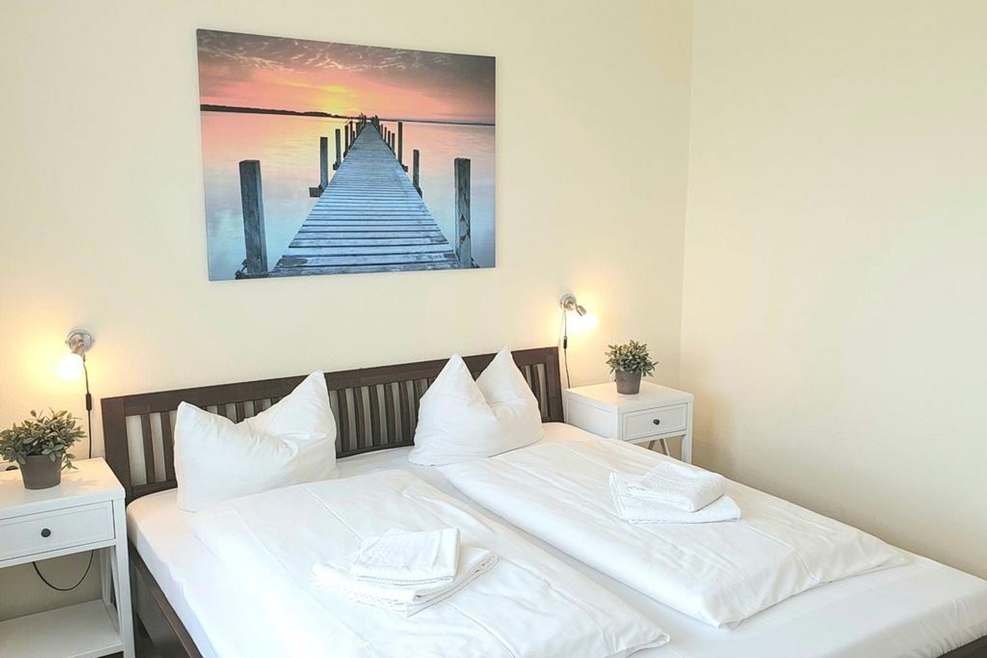 Hus Strandkieker Hus Strandkieker 03 Schillig - Schlafzimmer mit Doppelbett