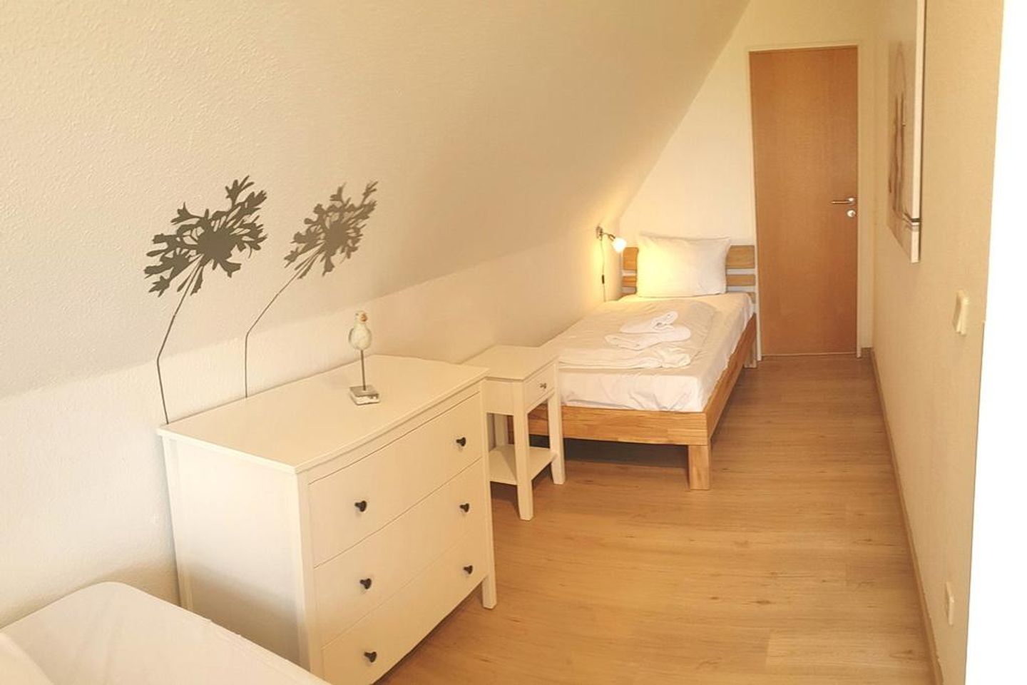 Hus Strandkieker Hus Strandkieker 03 Schillig - Schlafzimmer mit zwei Einzelbetten