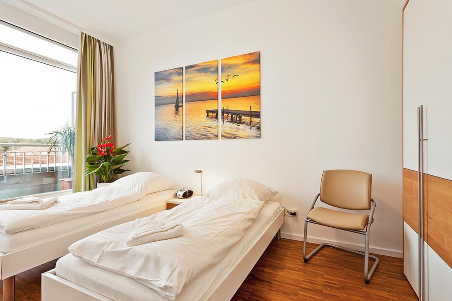 DünenResort Binz DünenResort Binz 131 Rügen - Schlafzimmer mit zwei Einzelbetten