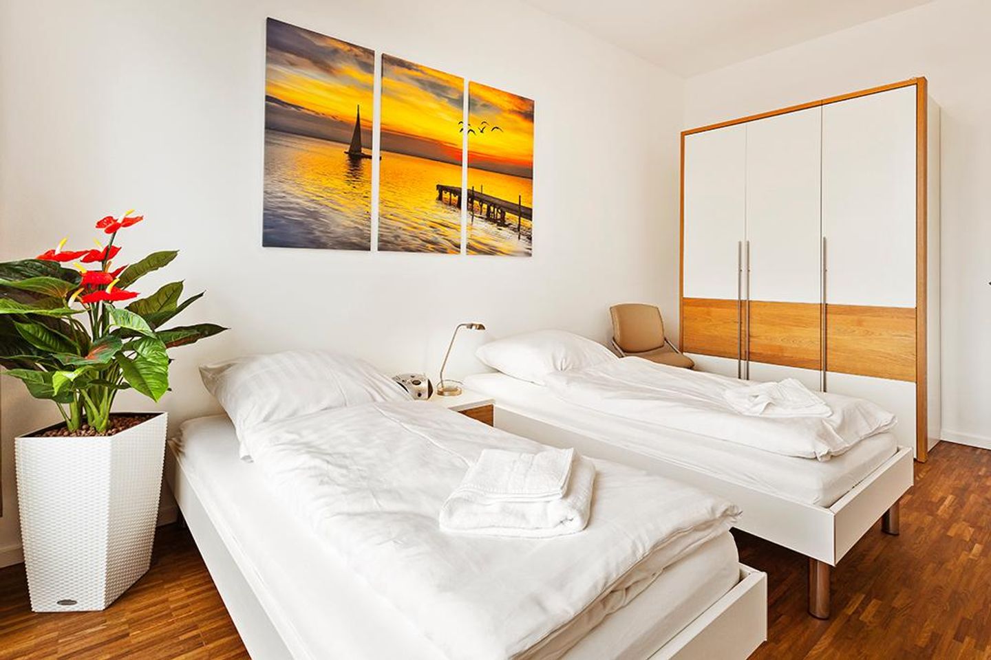 DünenResort Binz DünenResort Binz 131 Rügen - Schlafzimmer mit zwei Einzelbetten