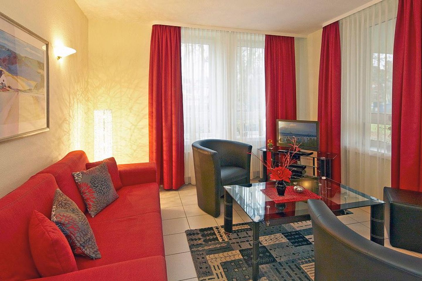 Strand-Park Strand-Park 201 Usedom - Wohn-Essbereich mit Couch