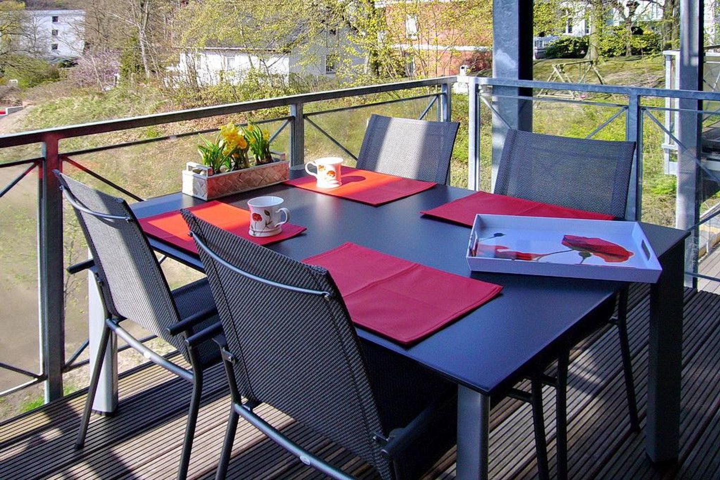 Villa Aegir Villa Aegir 112 Usedom - Balkon mit Gartenmöbeln