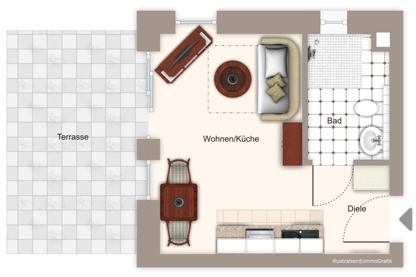 Ferienvillen Anna Düne Ferienvillen Anna Düne 2-01 Wangerooge - Grundriss