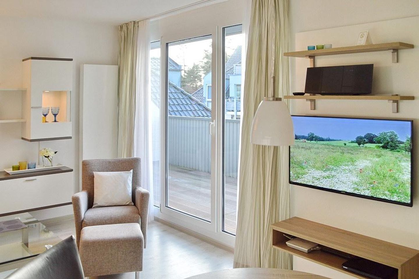 Residenz Seestern Residenz Seestern 2-31 Boltenhagen - Wohnzimmer mit Fernseher