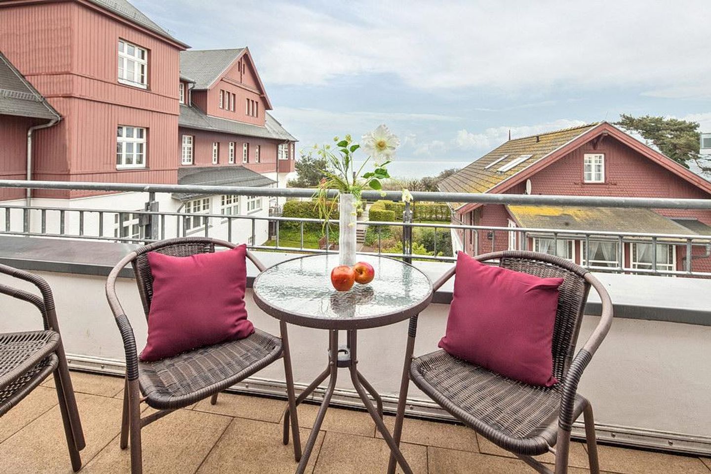 Seehof Seehof 233 Usedom - Balkon mit Gartenmöbeln