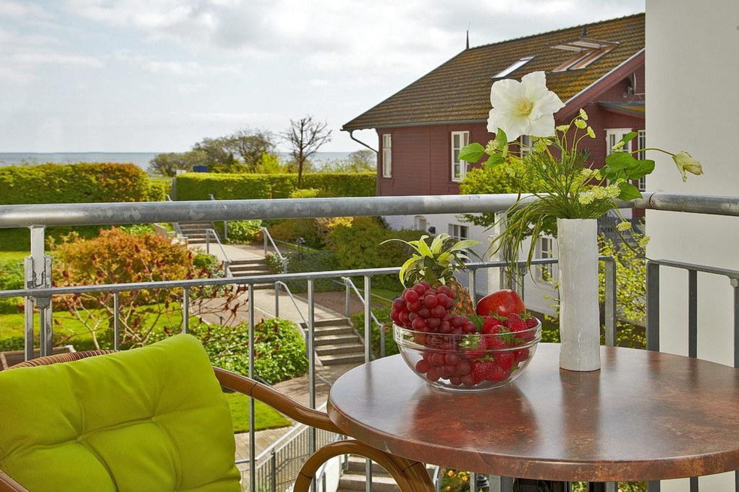 Seehof Seehof 124 Usedom - Balkon mit Gartenmöbeln