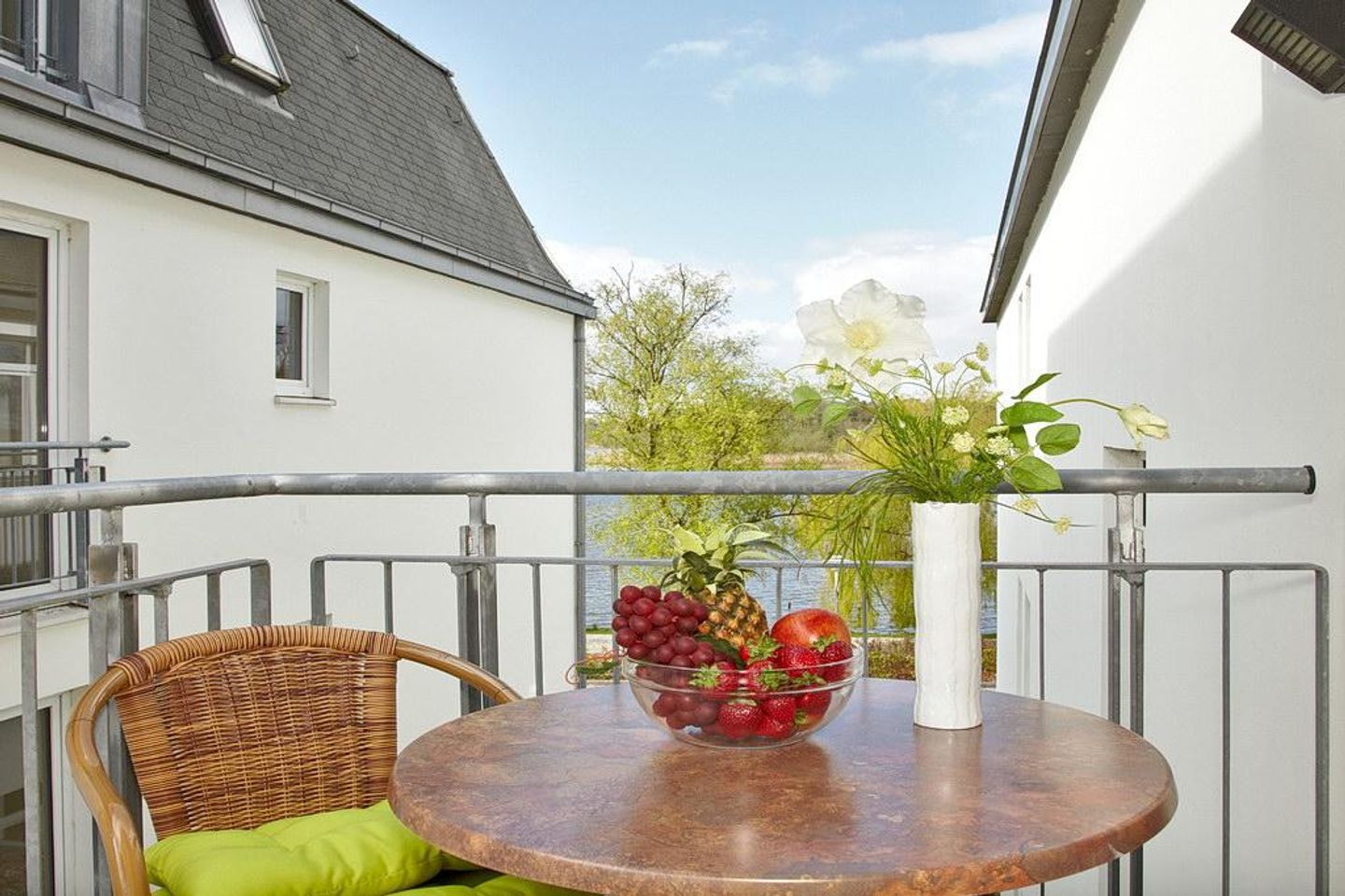 Seehof Seehof 124 Usedom - Balkon mit Gartenmöbeln