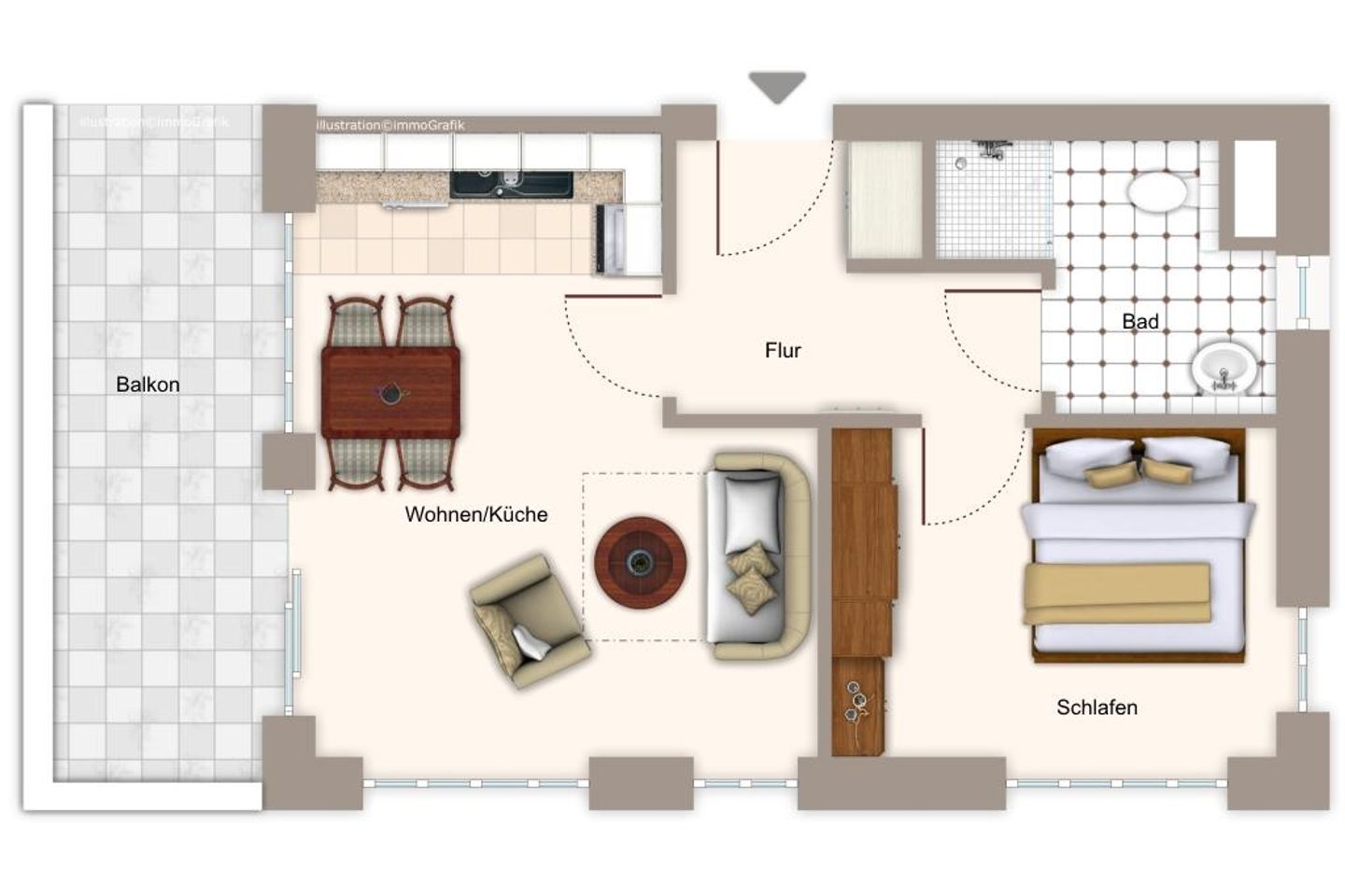 Ferienvillen Anna Düne Ferienvillen Anna Düne 2-07 Wangerooge - Grundriss