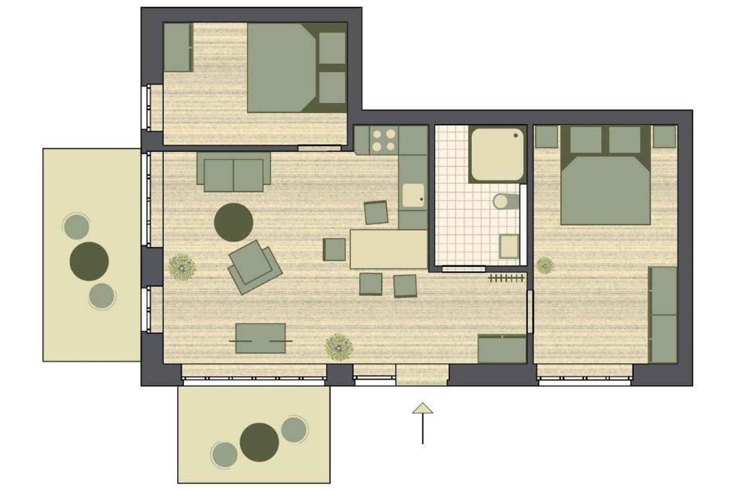 Ferienvillen Anna Düne Ferienvillen Anna Düne 3-01 Wangerooge - Grundriss