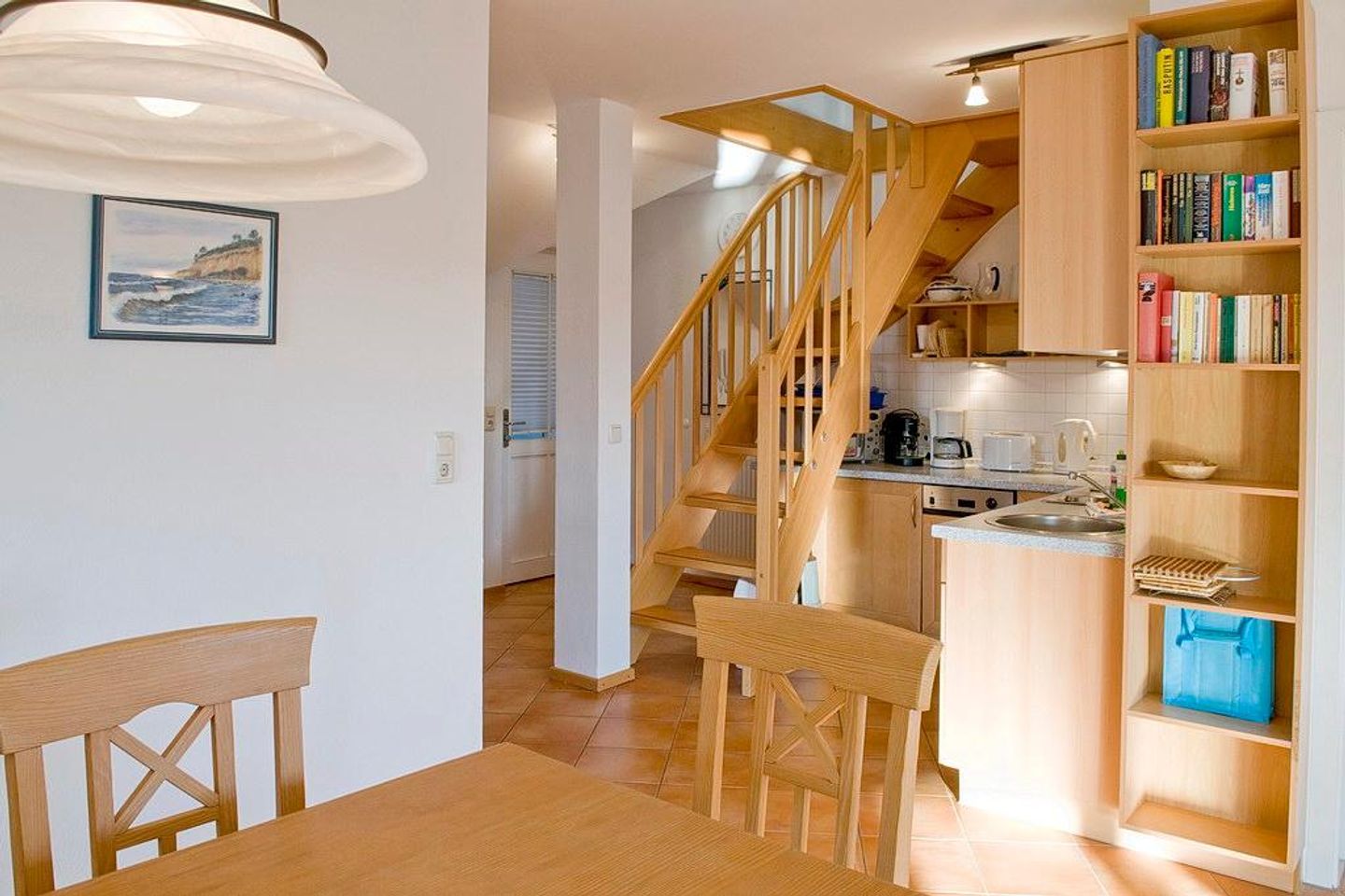 Meeresblick Meeresblick 507 Kühlungsborn - Küchenzeile mit Mikrowelle