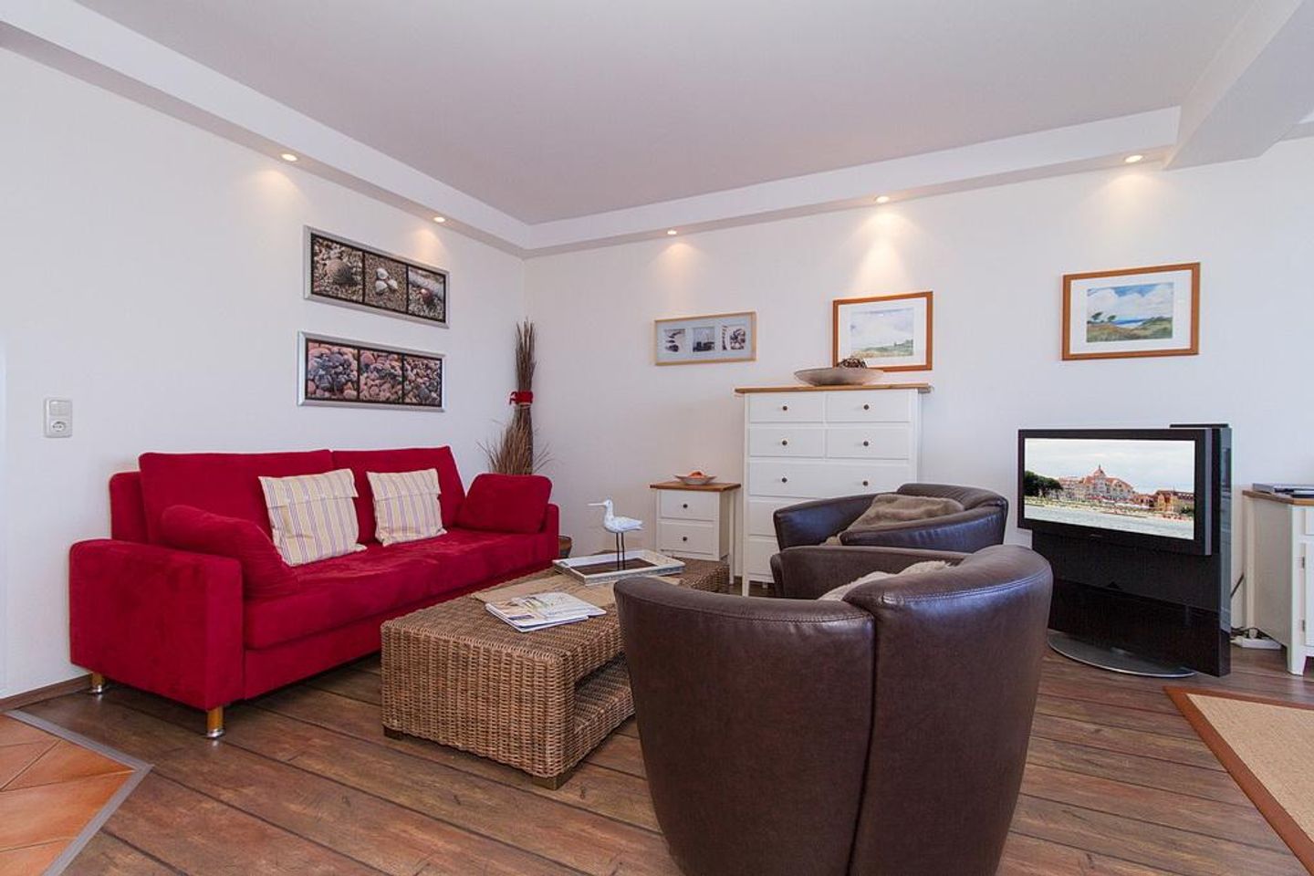 Meeresblick Meeresblick 224 Kühlungsborn - Wohn-Essbereich mit Couch