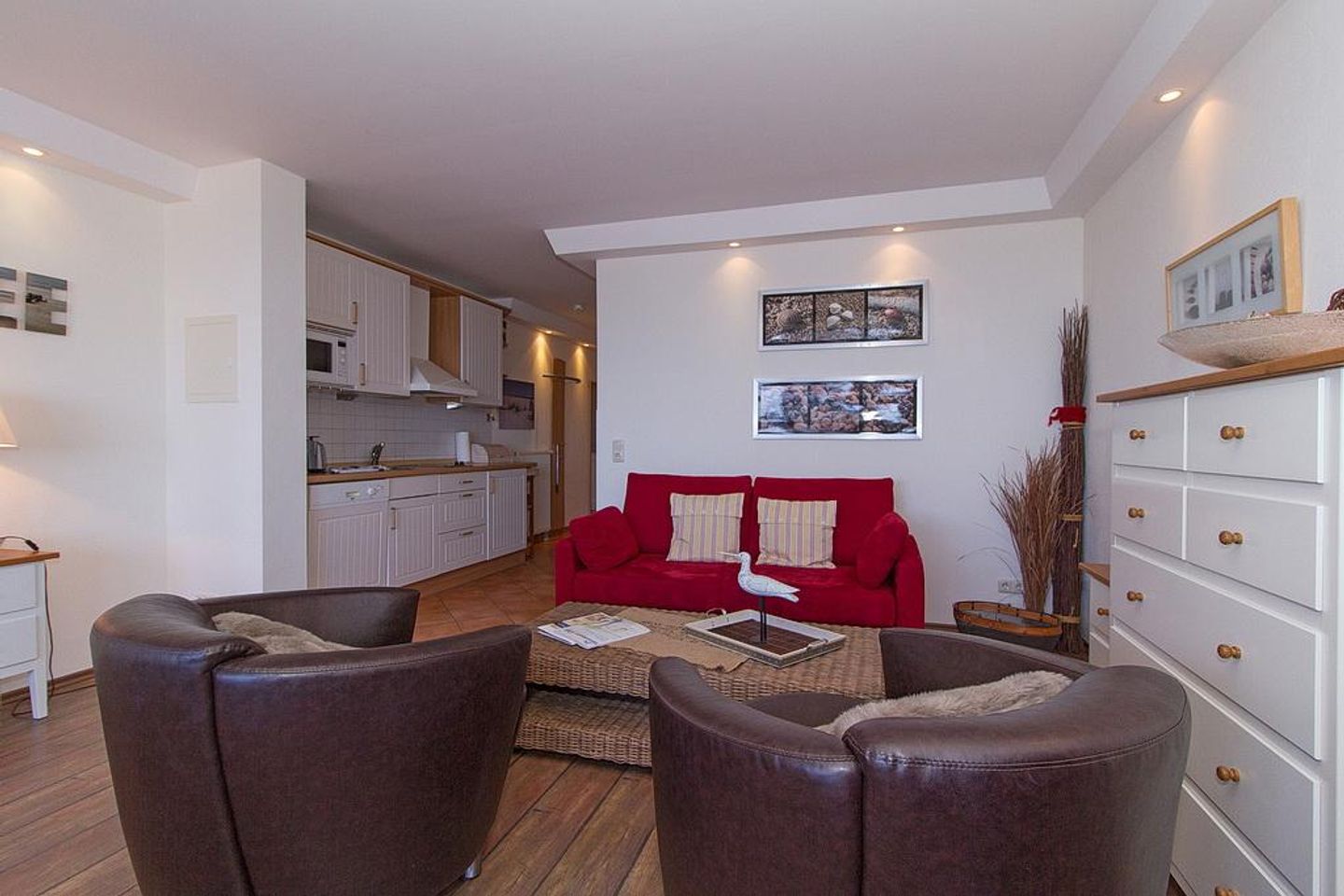 Meeresblick Meeresblick 224 Kühlungsborn - Wohn-Essbereich mit Couch