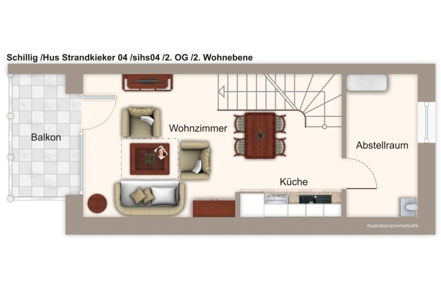 Hus Strandkieker Hus Strandkieker 04 Schillig - Grundriss