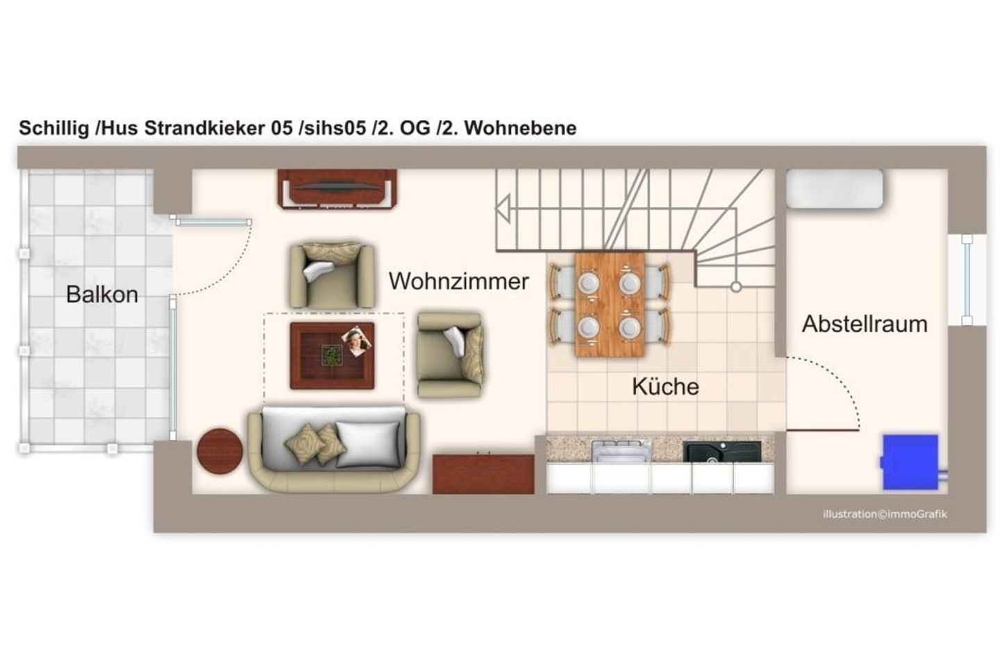 Hus Strandkieker Hus Strandkieker 05 Schillig - Grundriss