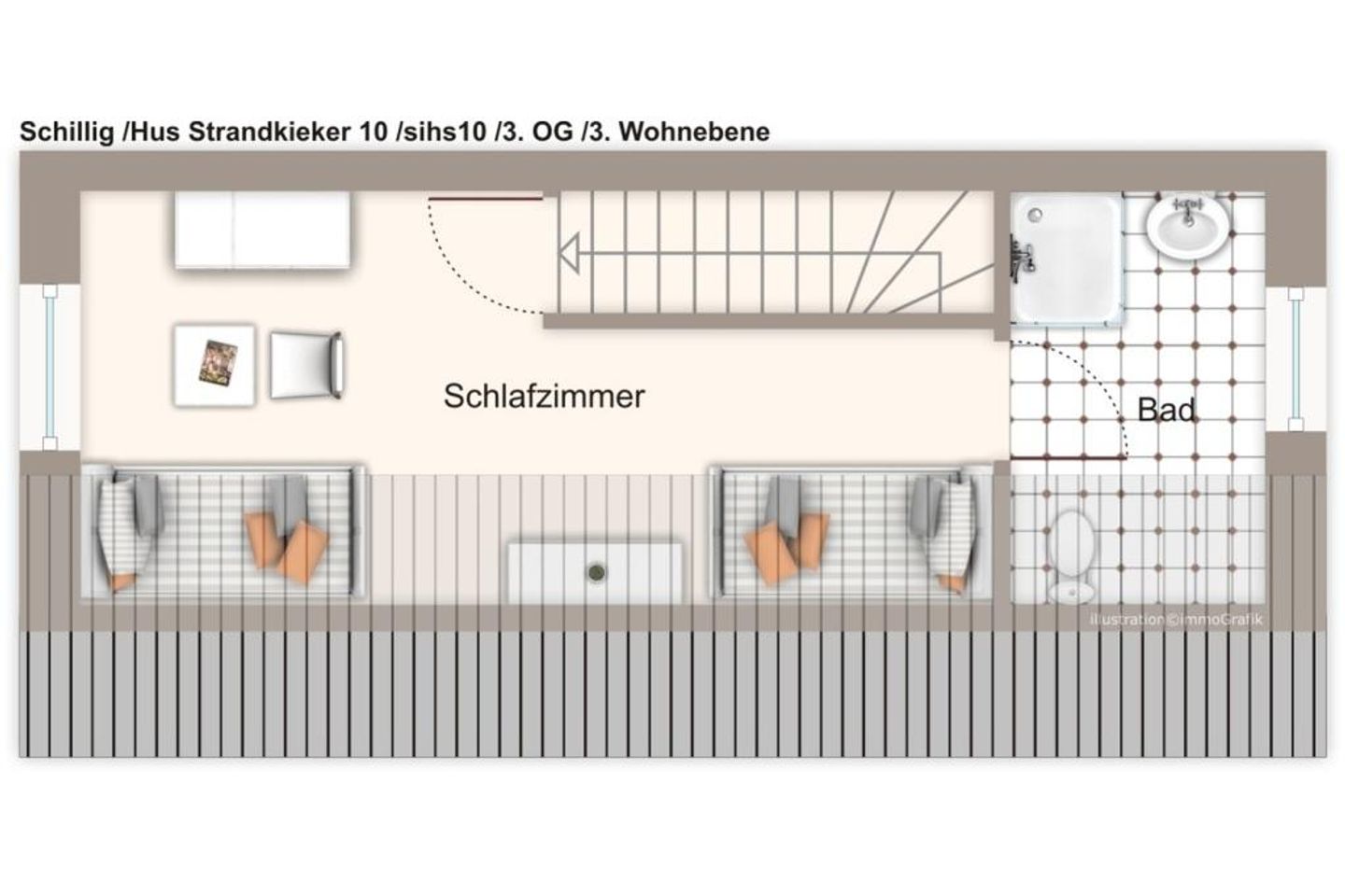 Hus Strandkieker Hus Strandkieker 10 Schillig - Grundriss