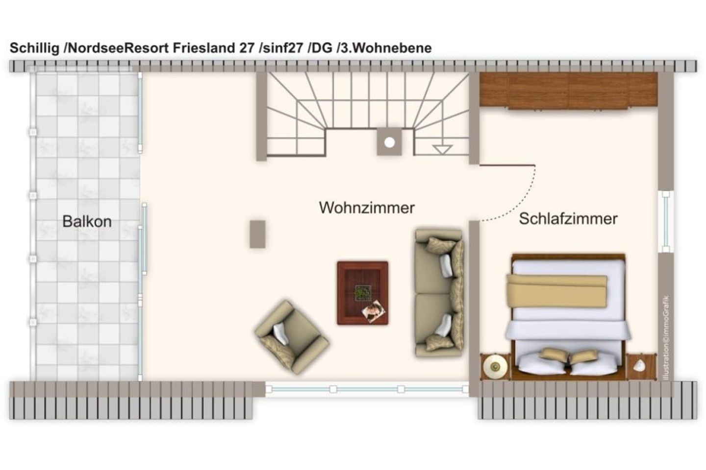NordseeResort Friesland Ferienhäuser NordseeResort Friesland 27 Schillig - Grundriss