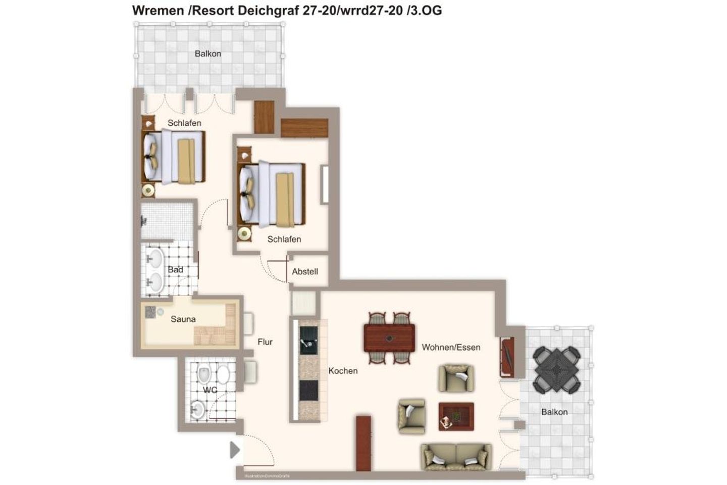 Resort Deichgraf Resort Deichgraf 27-20 Wremen - Grundriss (Angaben ohne Gewähr)