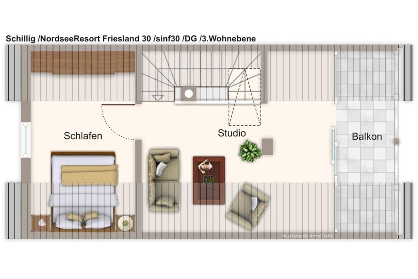 NordseeResort Friesland Ferienhäuser NordseeResort Friesland 30 Schillig - Grundriss