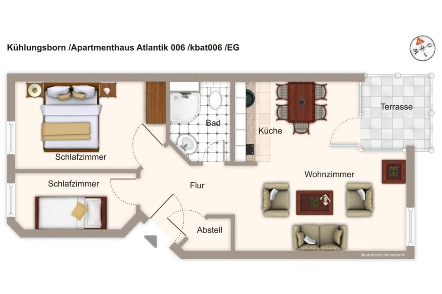 Apartmenthaus Atlantik Apartmenthaus Atlantik 006 Kühlungsborn - Grundriss