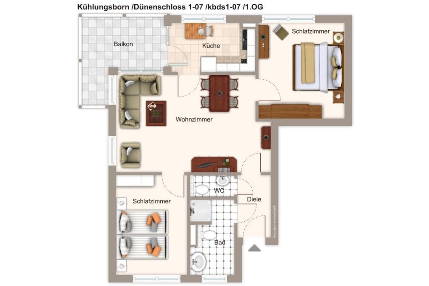 Dünenschloss Dünenschloss 1-07 Kühlungsborn - Grundriss