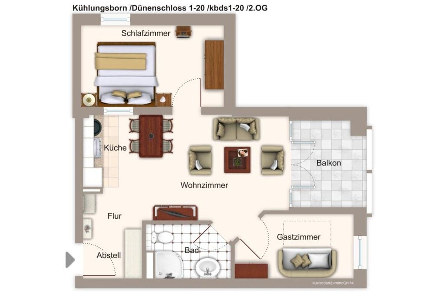Dünenschloss Dünenschloss 1-20 Kühlungsborn - Grundriss