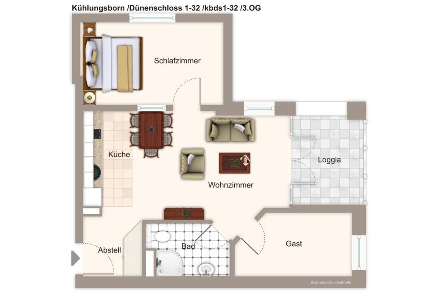 Dünenschloss Dünenschloss 1-32 Kühlungsborn - Grundriss