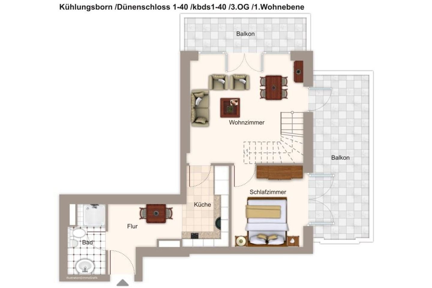Dünenschloss Dünenschloss 1-40 Kühlungsborn - Grundriss