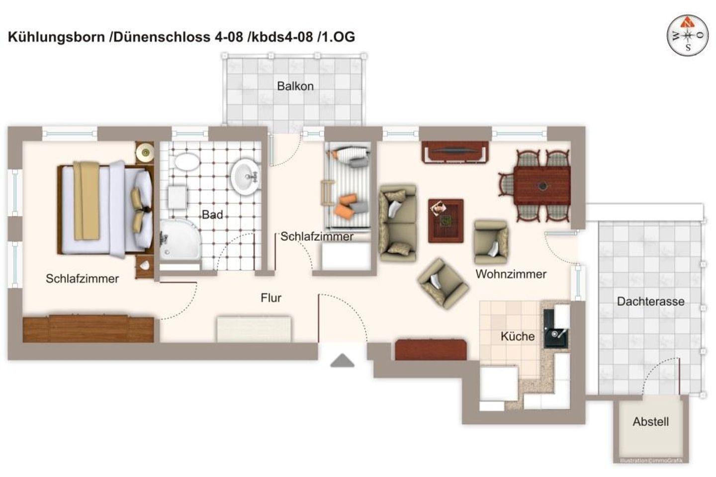 Dünenschloss Dünenschloss 4-08 Kühlungsborn - Grundriss