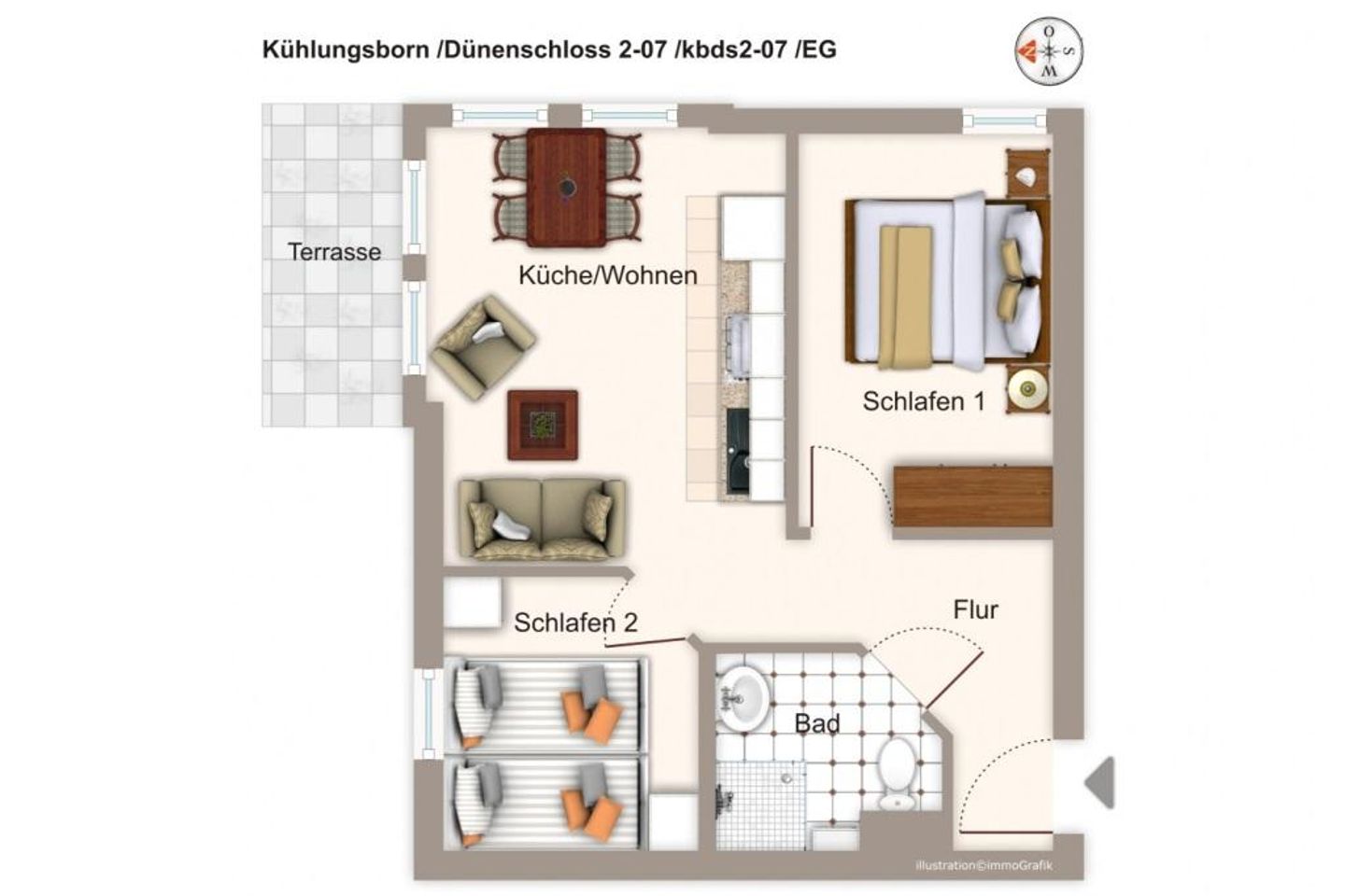 Dünenschloss Dünenschloss 2-07 Kühlungsborn - Grundriss