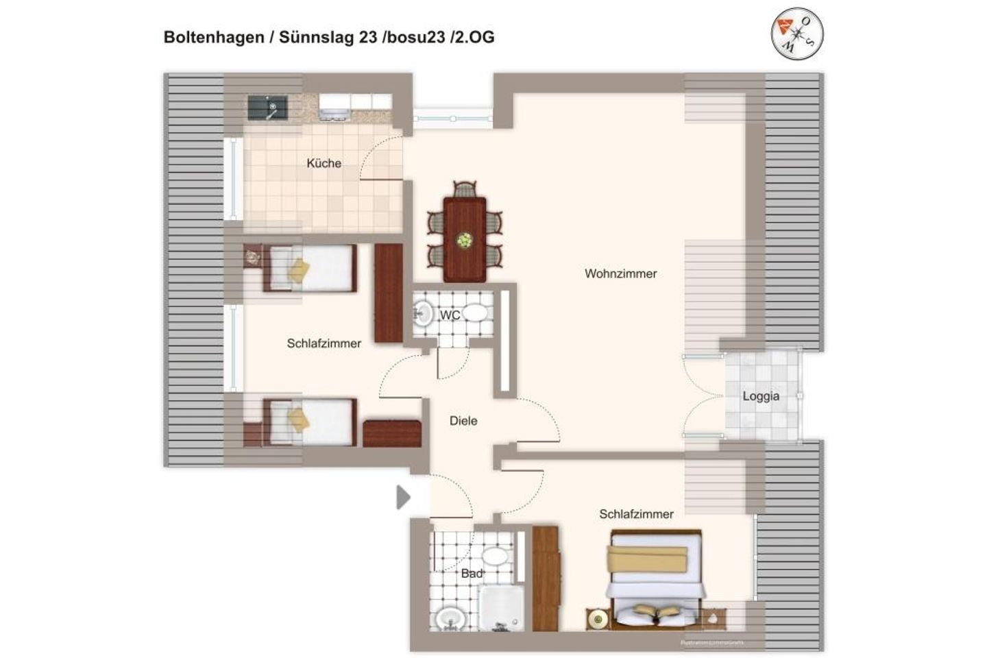 Sünnslag Sünnslag 23 Boltenhagen - Grundriss (Angaben ohne Gewähr)