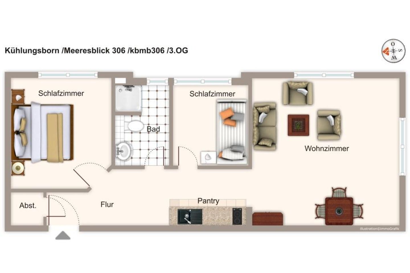 Meeresblick Meeresblick 306 Kühlungsborn - Grundriss