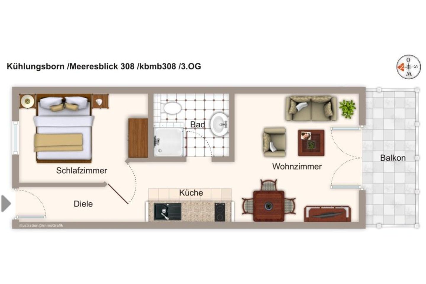 Meeresblick Meeresblick 308 Kühlungsborn - Grundriss