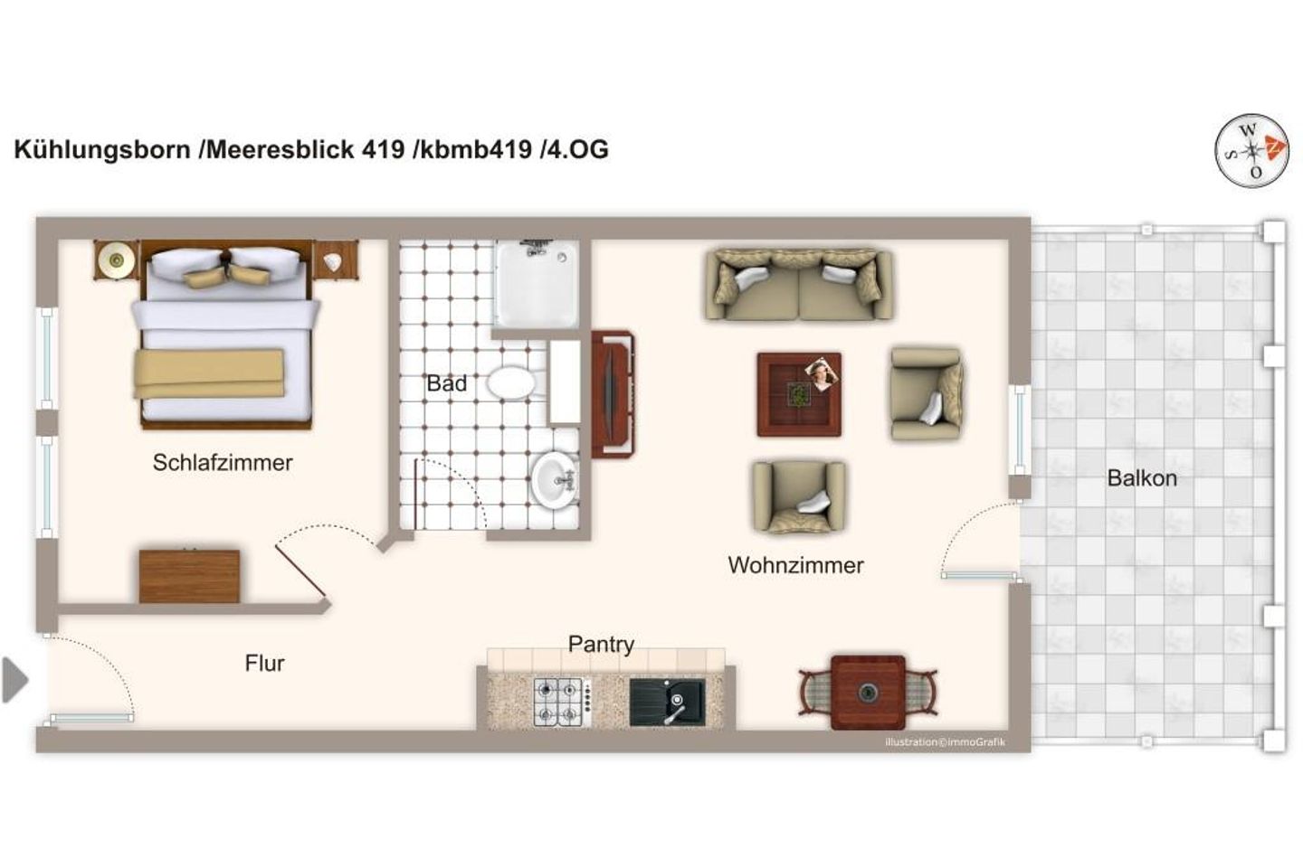 Meeresblick Meeresblick 419 Kühlungsborn - Grundriss