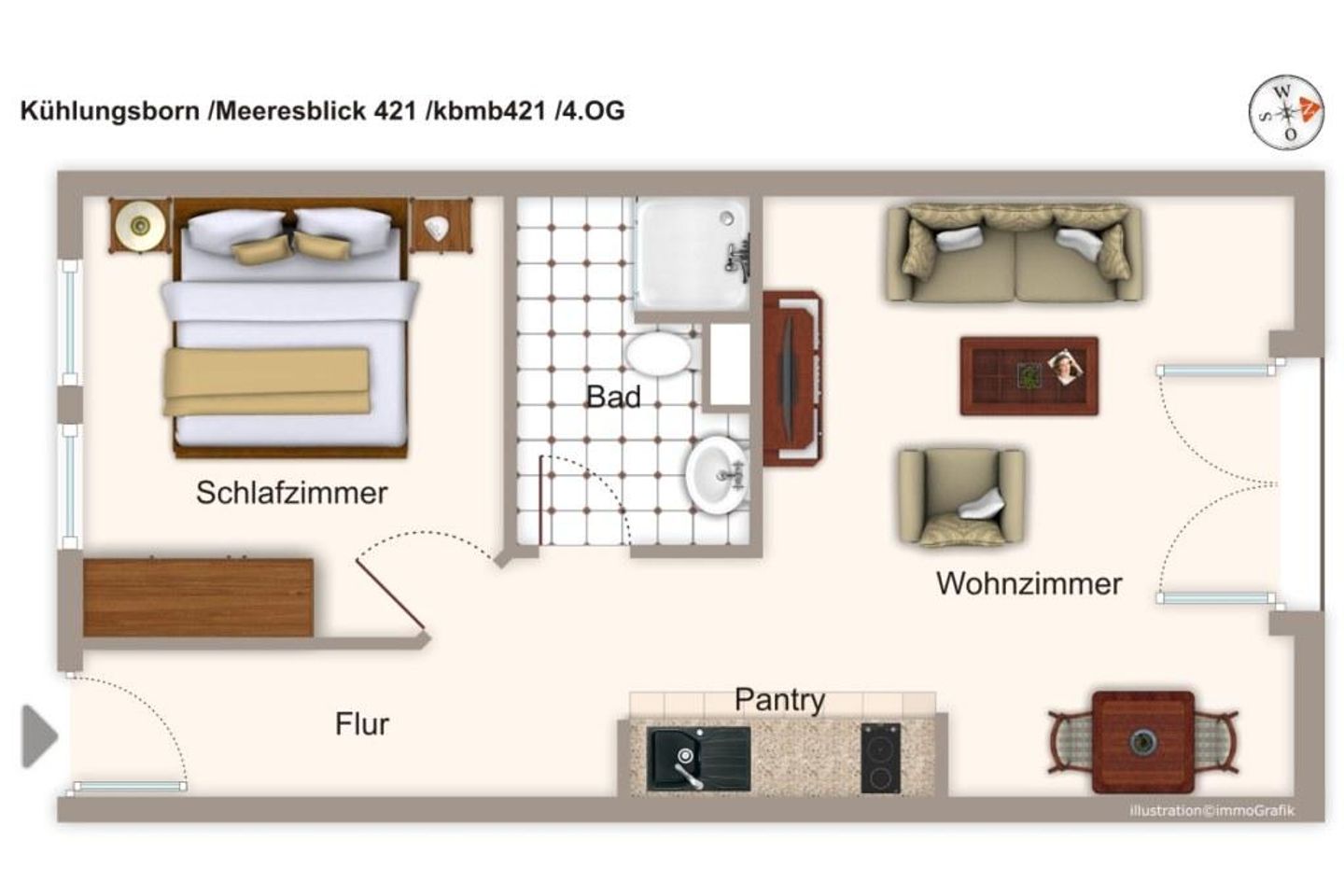 Meeresblick Meeresblick 421 Kühlungsborn - Grundriss