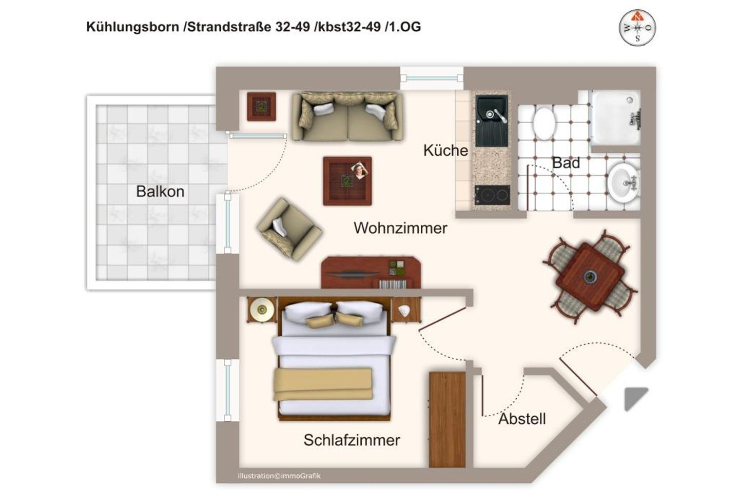 Strandstraße 32 Strandstraße 32-49 Kühlungsborn - Grundriss (Angaben ohne Gewähr)