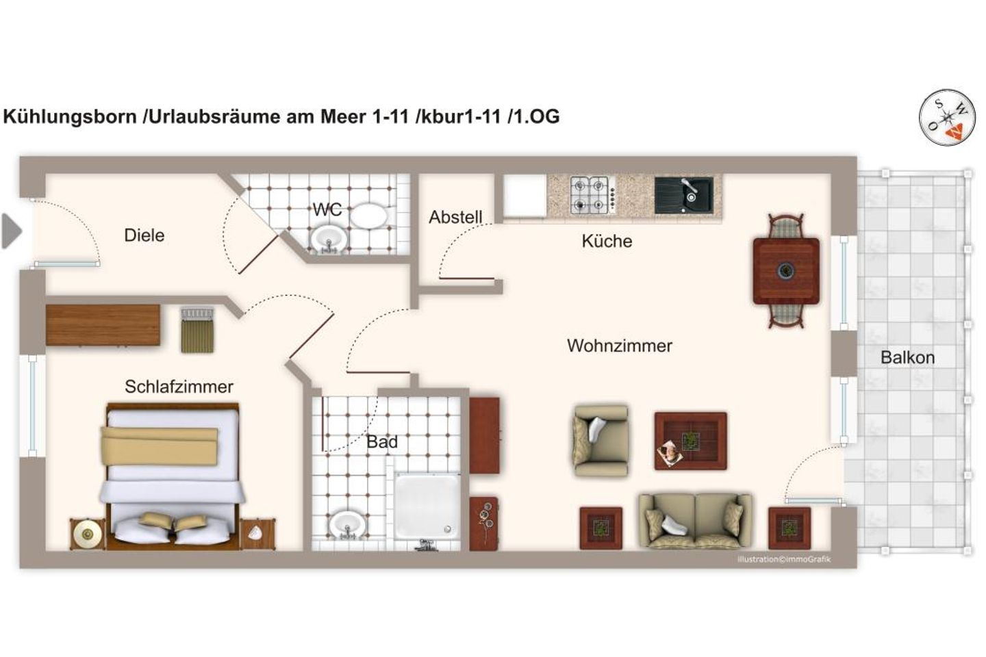Urlaubsräume am Meer Urlaubsräume am Meer 1-11 Kühlungsborn - Grundriss