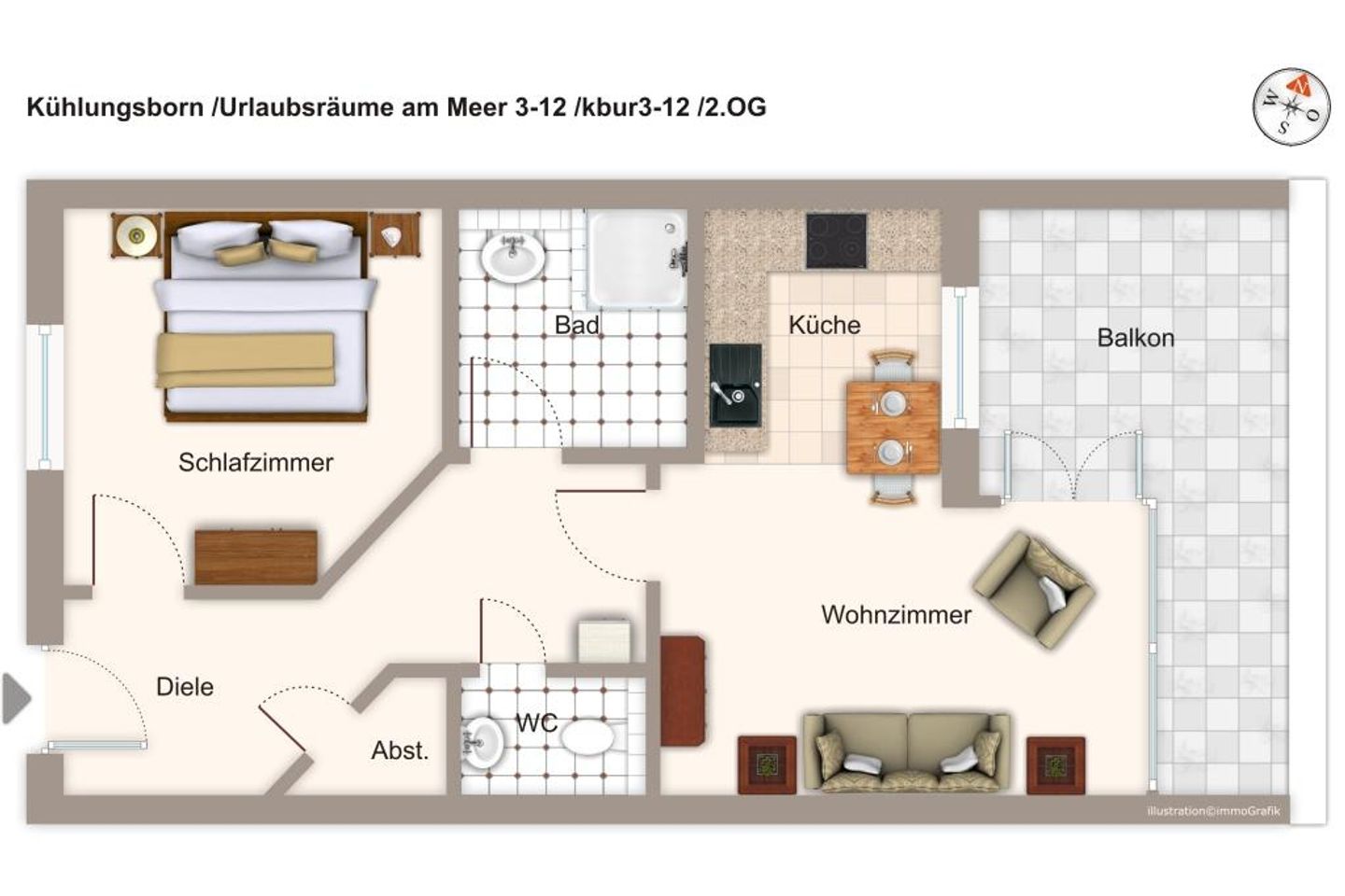 Urlaubsräume am Meer Urlaubsräume am Meer 3-12 Kühlungsborn - Grundriss