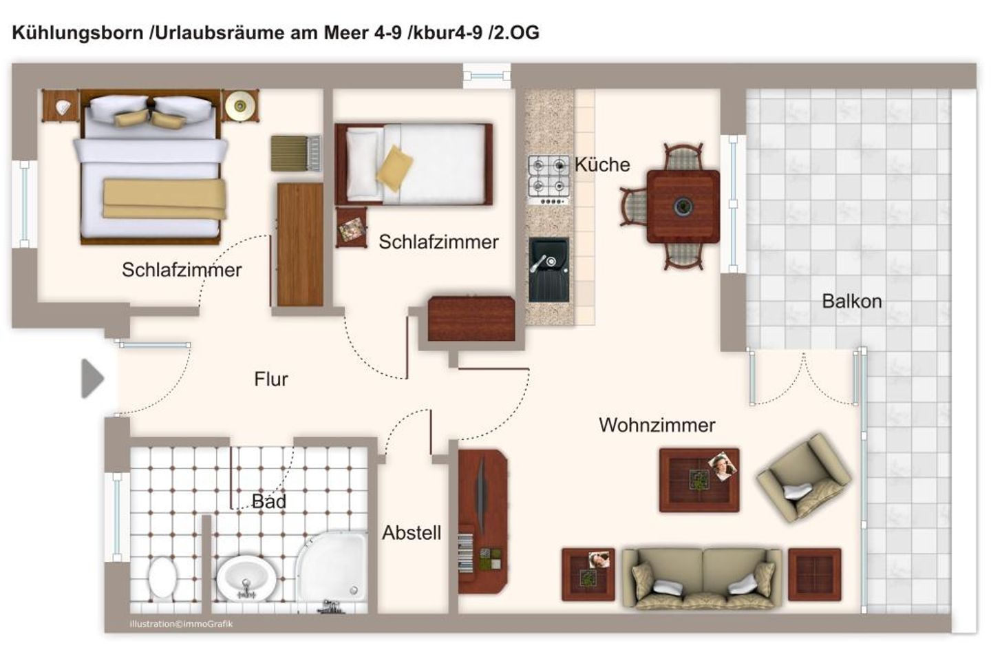 Urlaubsräume am Meer Urlaubsräume am Meer 4-9 Kühlungsborn - Grundriss