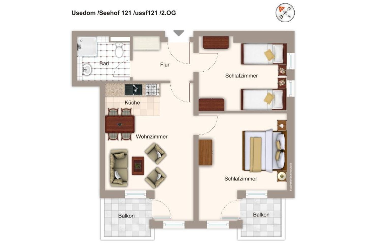 Seehof Seehof 121 Usedom - Grundriss (Angaben ohne Gewähr)