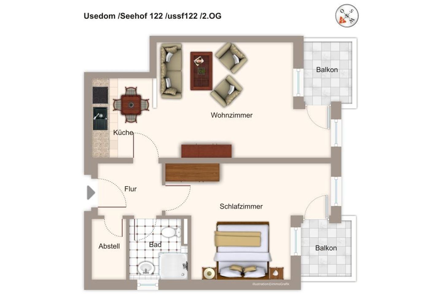 Seehof Seehof 122 Usedom - Grundriss (Angaben ohne Gewähr)