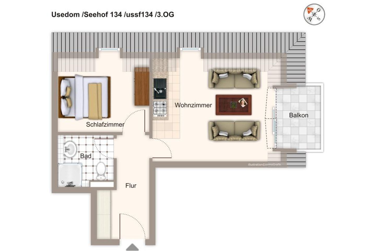 Seehof Seehof 134 Usedom - Grundriss (Angaben ohne Gewähr)