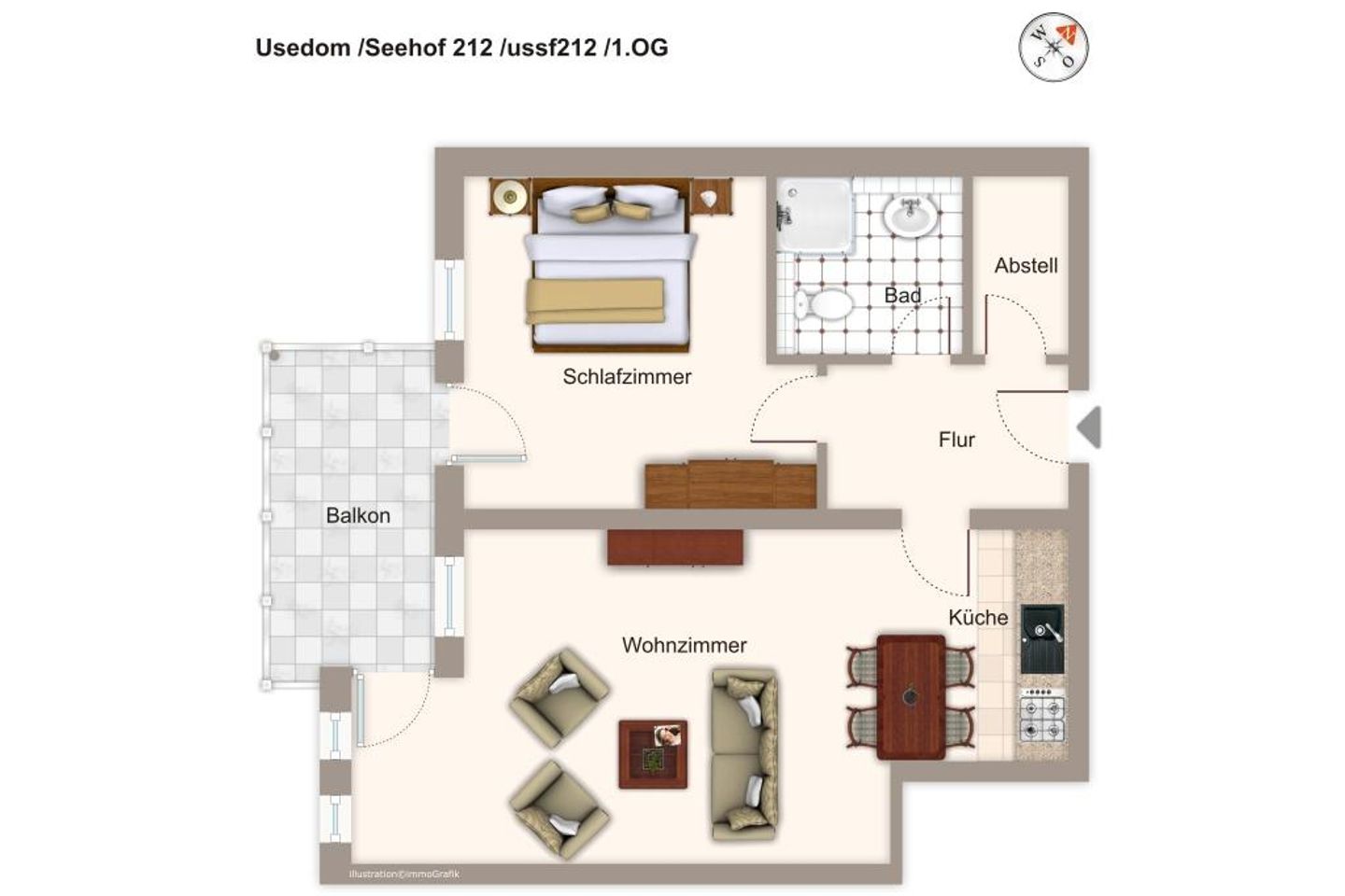 Seehof Seehof 212 Usedom - Grundriss (Angaben ohne Gewähr)