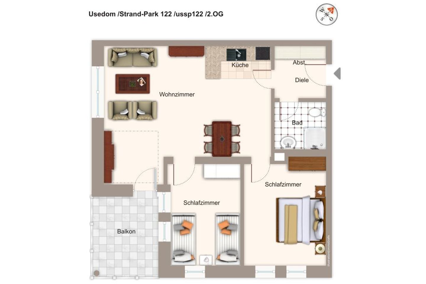 Strand-Park Strand-Park 122 Usedom - Grundriss