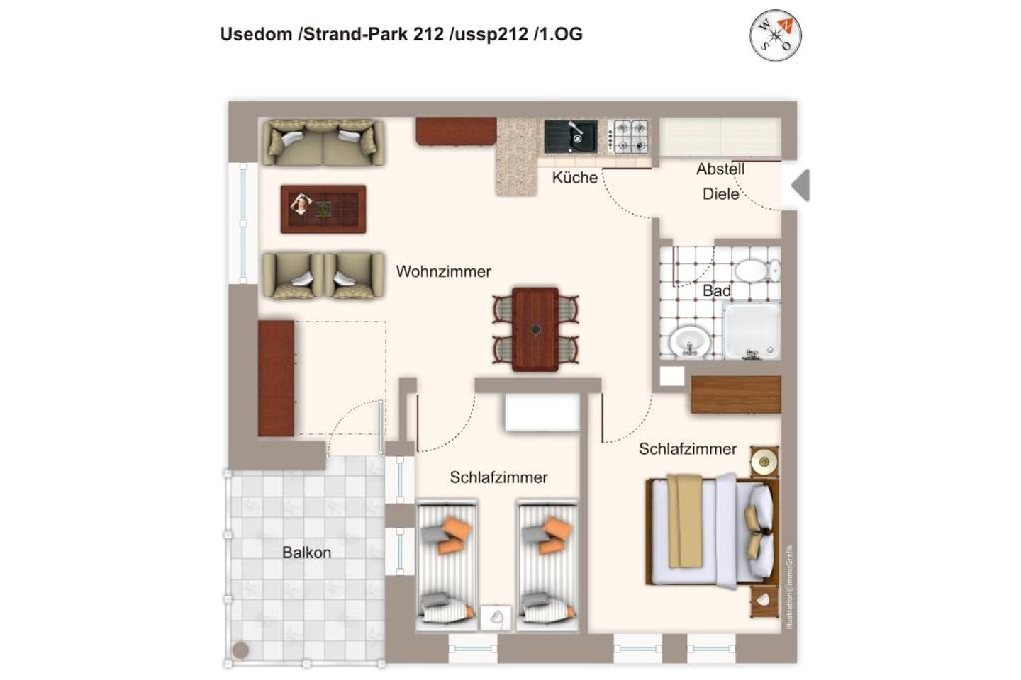 Strand-Park Strand-Park 212 Usedom - Grundriss