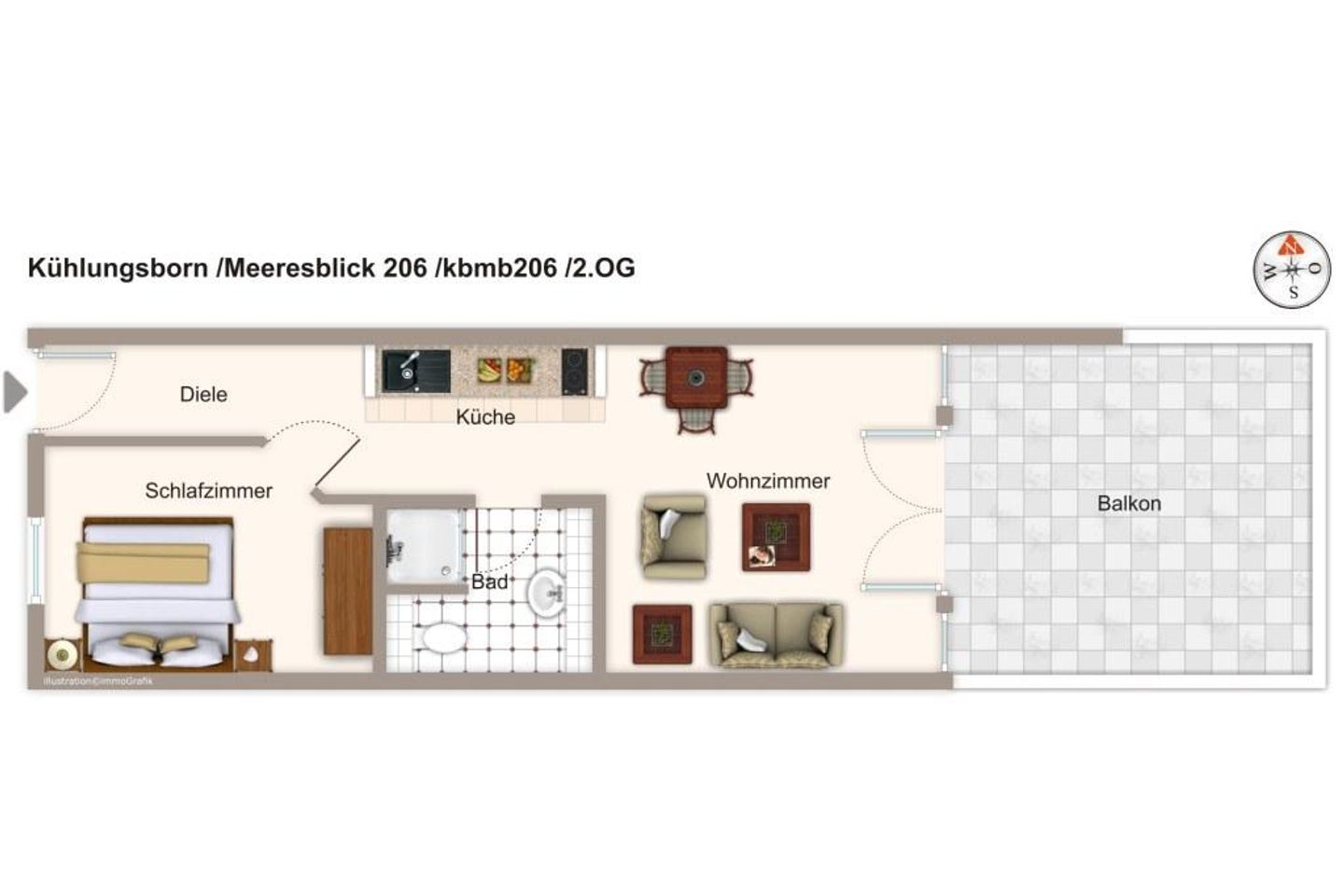 Meeresblick Meeresblick 206 Kühlungsborn - Grundriss