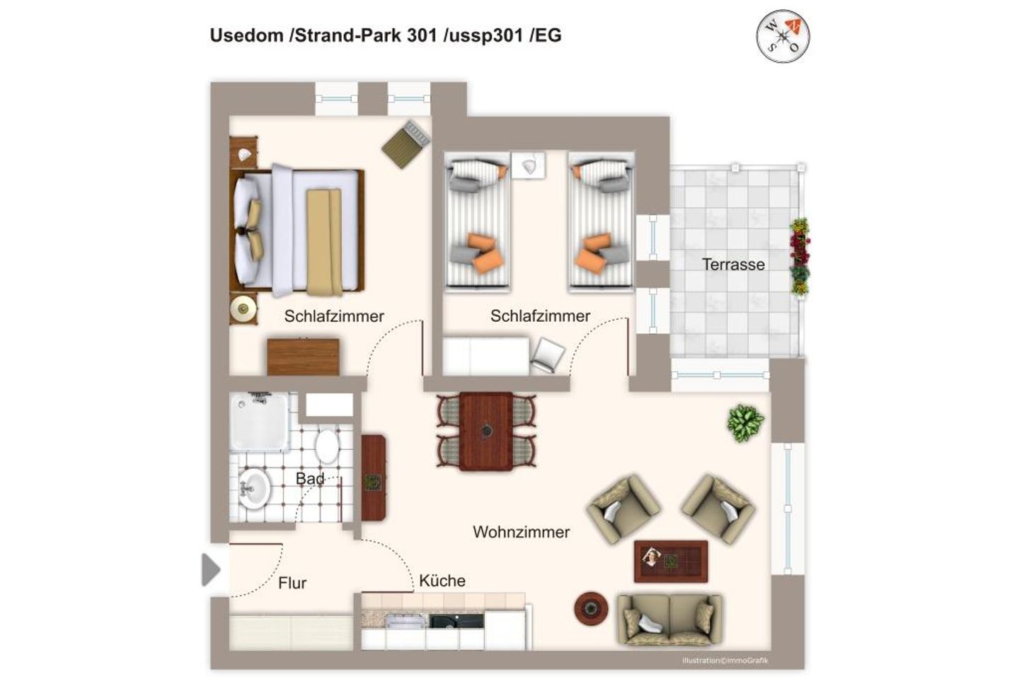 Strand-Park Strand-Park 301 Usedom - Grundriss