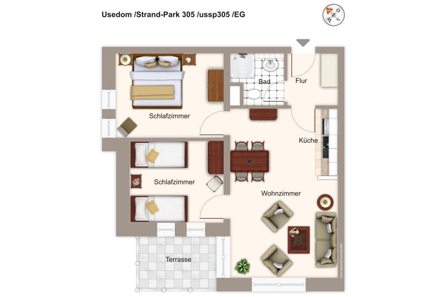 Strand-Park Strand-Park 305 Usedom - Grundriss