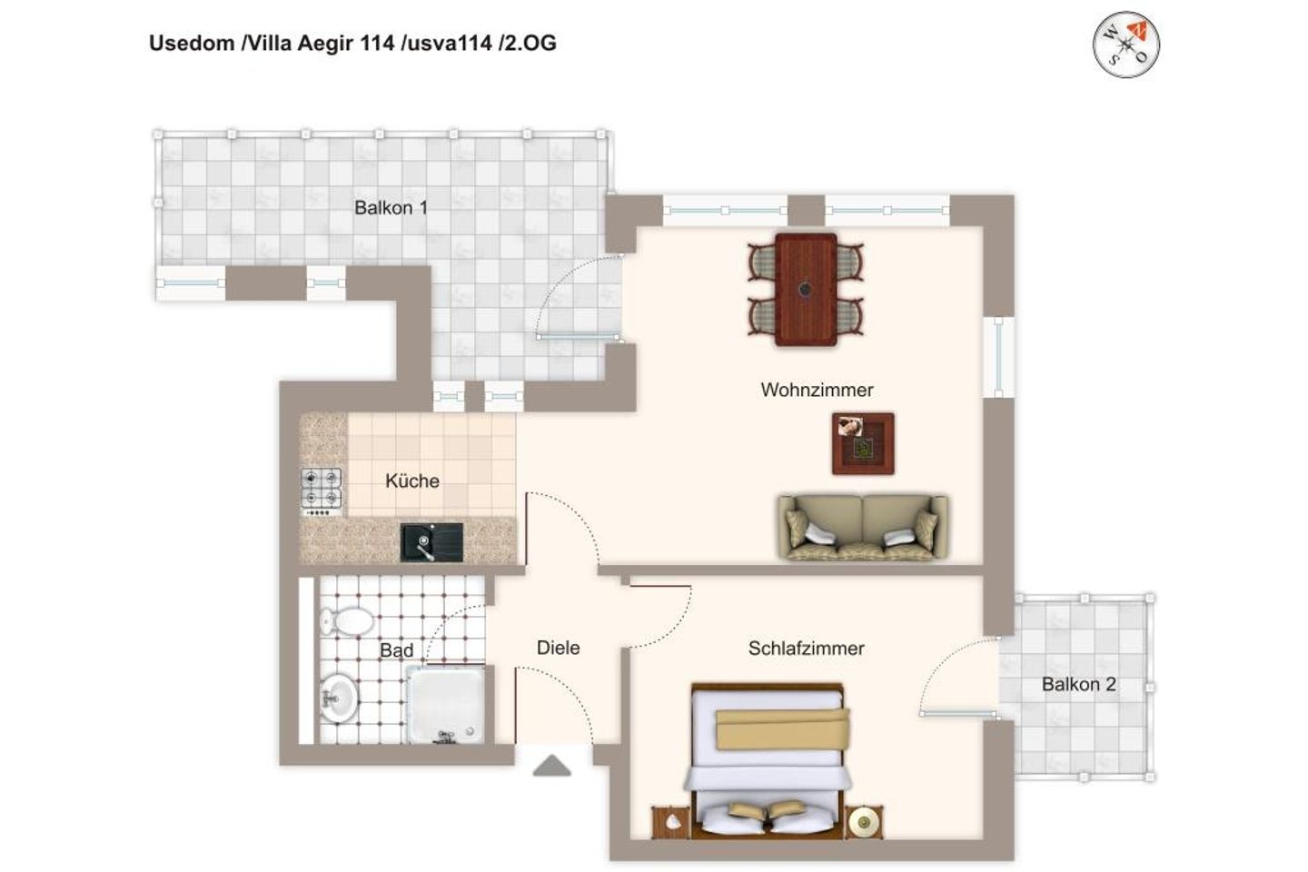 Villa Aegir Villa Aegir 114 Usedom - Grundriss
