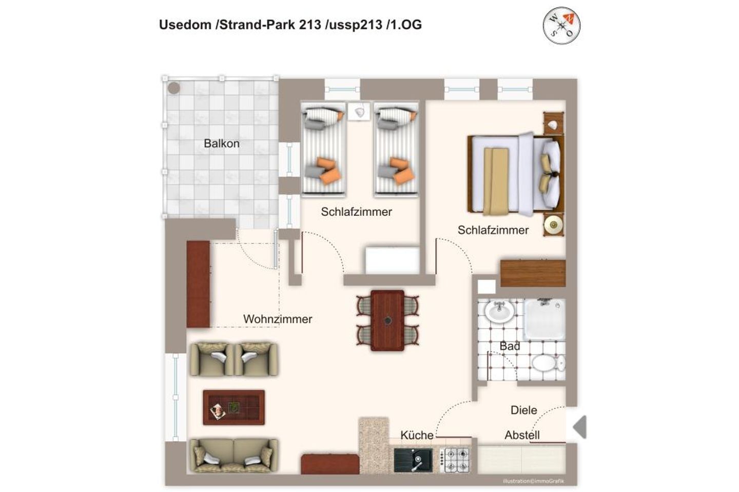 Strand-Park Strand-Park 213 Usedom - Grundriss