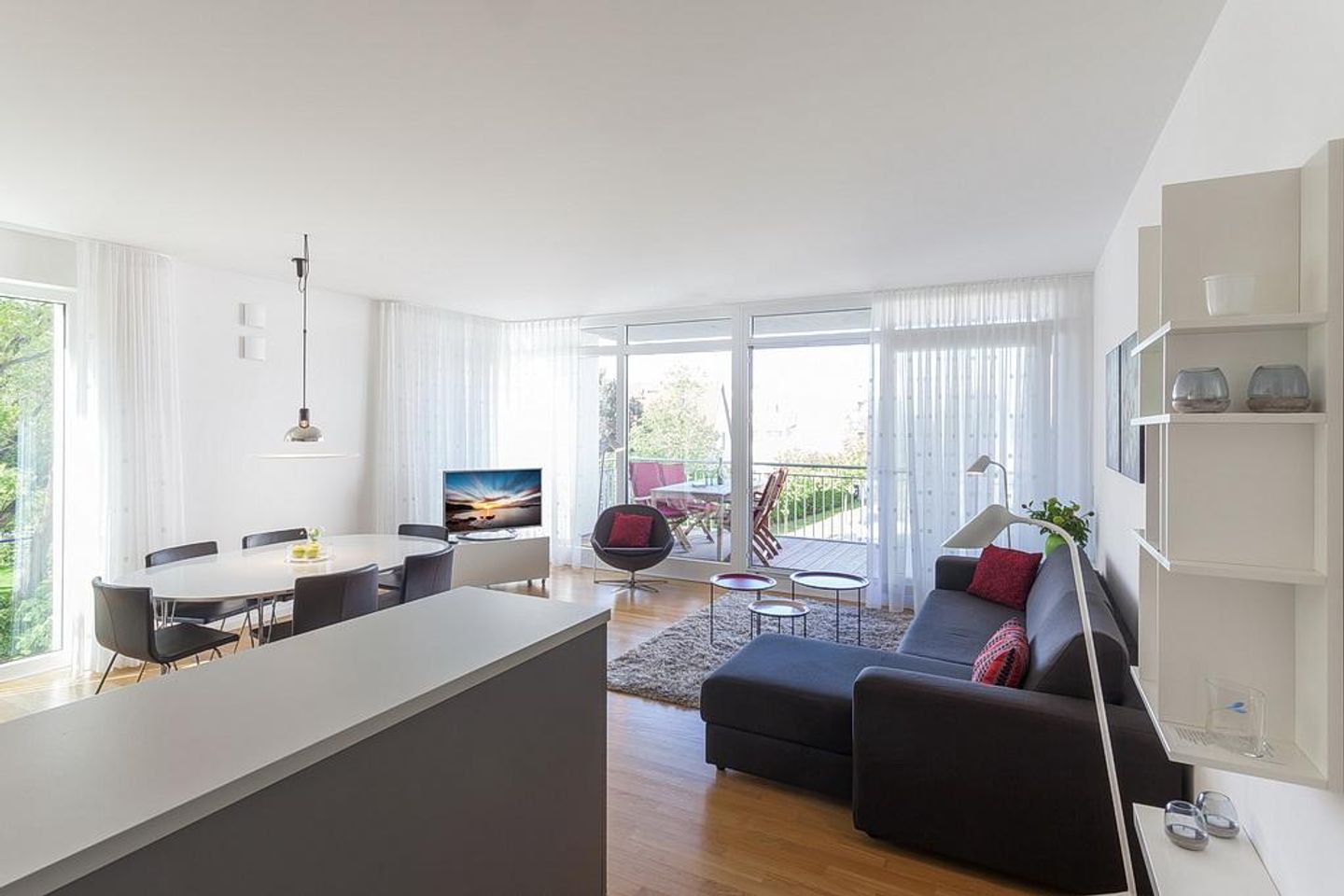 DünenResort Binz DünenResort Binz 127 Rügen - Wohn-Essbereich mit Couch